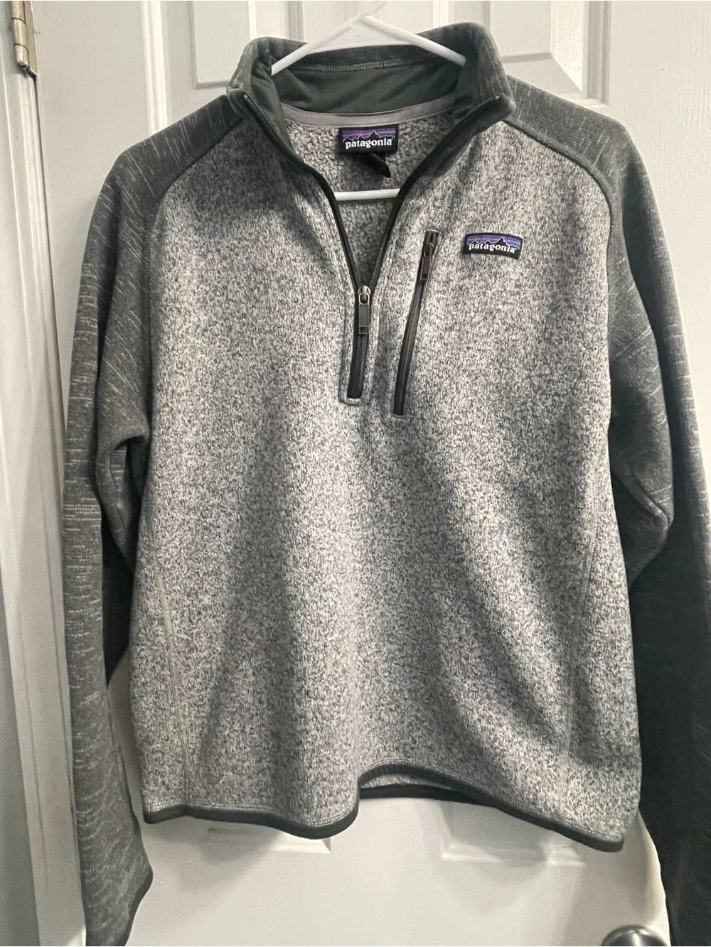 Patagonia Men's Better Sweater 1/4 Zip Fleece Pullover - Two-Tone Gray